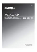 Yamaha DVDS-2300 - Owners Manual 